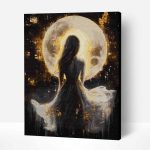 aranyban pompázó telihold számfestő arany festékekkel (1)