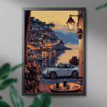 olasz életérzés porche számfestő kerettel (2)