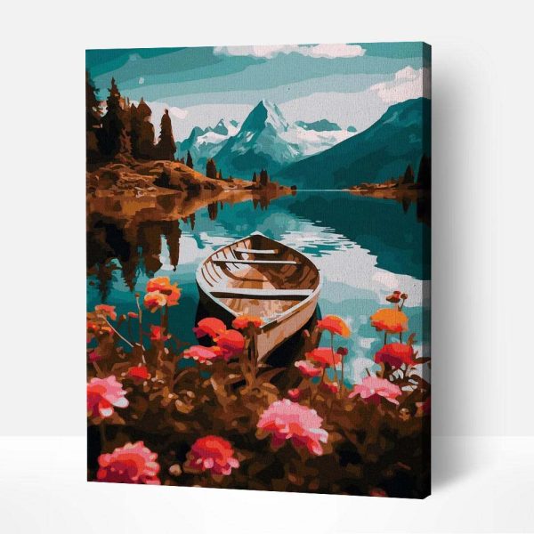 egy hajó a folyón számfestő (1)