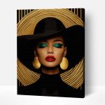 fekete ruhás nő számfestő (1)