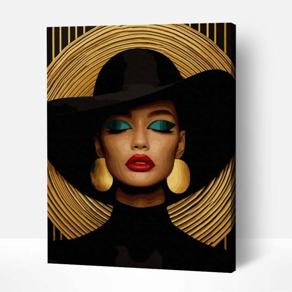 fekete ruhás nő számfestő (1)